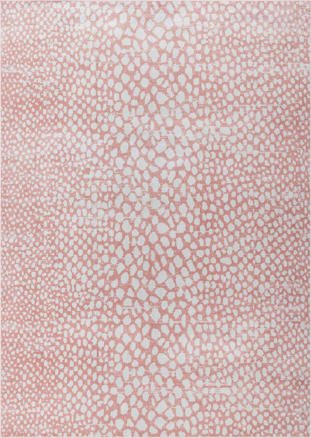 Washable Rose Pink 10' x 14' 1 Kamala Washable Rectangle Area Rug Easy to Clean Stain Resistant & Durable 100% Polyester Spill-Friendly Carpet for Sale at Rug Engine