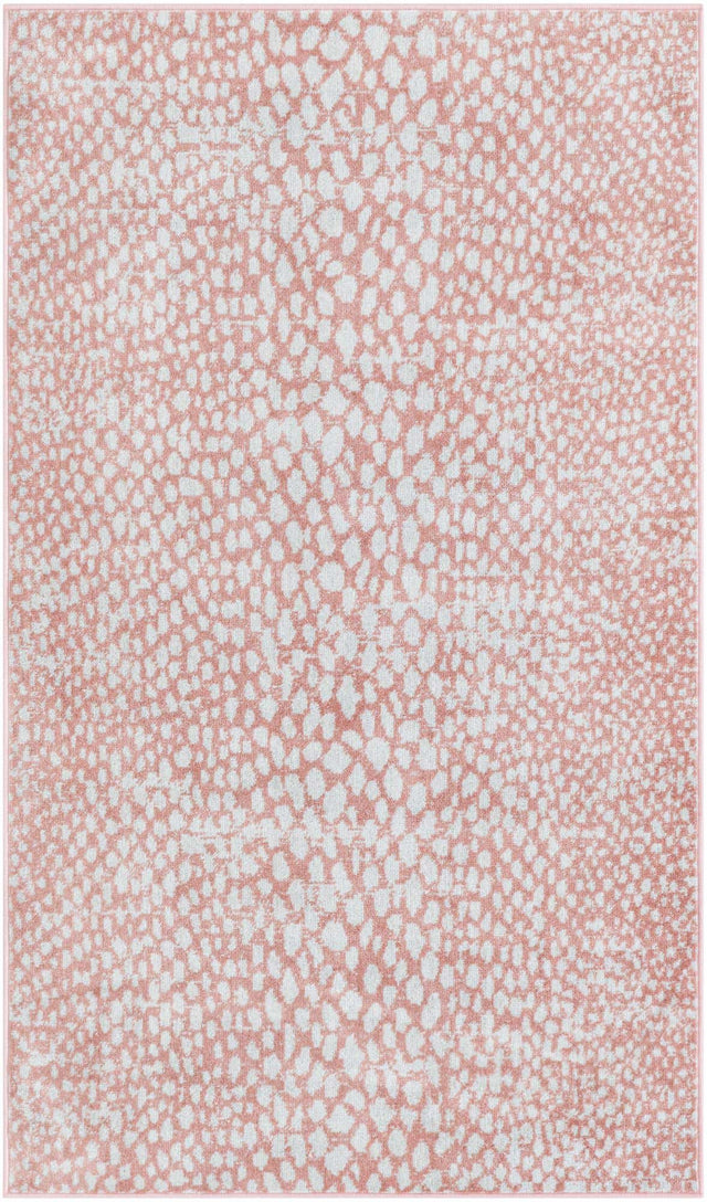 Washable Rose Pink 3' 3 x 5' 3 Kamala Washable Rectangle Area Rug Easy to Clean Stain Resistant & Durable 100% Polyester Spill-Friendly Carpet for Sale at Rug Engine