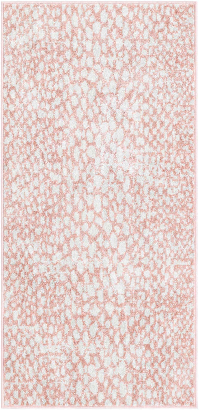 Washable Rose Pink 2' x 4' 1 Kamala Washable Runner Area Rug Easy to Clean Stain Resistant & Durable 100% Polyester Spill-Friendly Carpet for Sale at Rug Engine