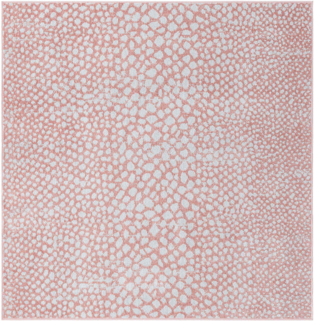 Washable Rose Pink 5' 3 x 5' 3 Kamala Washable Square Area Rug Easy to Clean Stain Resistant & Durable 100% Polyester Spill-Friendly Carpet for Sale at Rug Engine