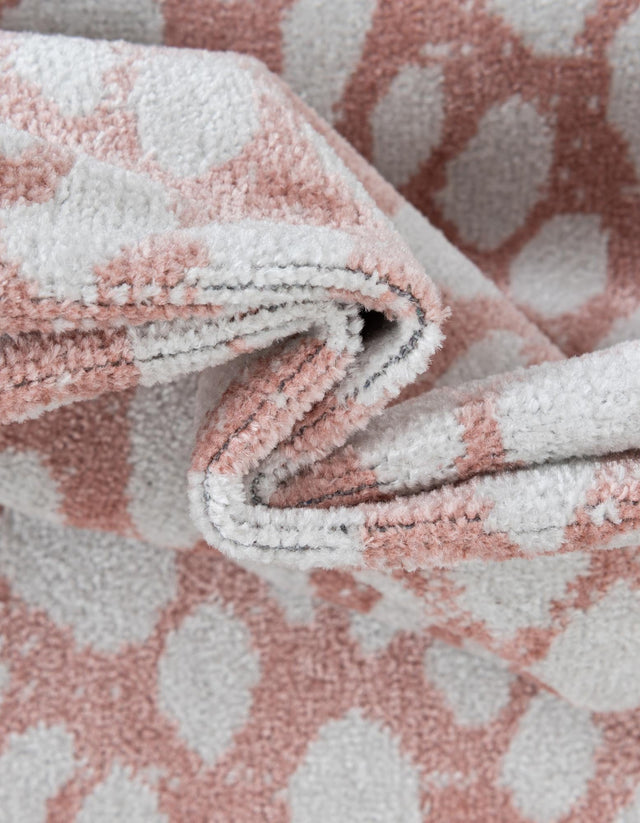 Washable Rose Pink 4' 1 x 6' 1 Kamala Washable Rectangle Area Rug Easy to Clean Stain Resistant & Durable 100% Polyester Spill-Friendly Carpet for Sale at Rug Engine
