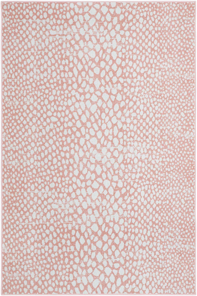 Washable Rose Pink 5' 3 x 8' Kamala Washable Rectangle Area Rug Easy to Clean Stain Resistant & Durable 100% Polyester Spill-Friendly Carpet for Sale at Rug Engine