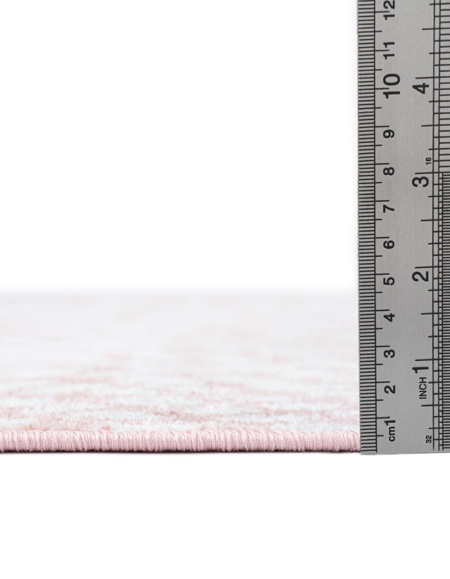 Washable Rose Pink 2' 7 x 12' Kamala Washable Runner Area Rug Easy to Clean Stain Resistant & Durable 100% Polyester Spill-Friendly Carpet for Sale at Rug Engine