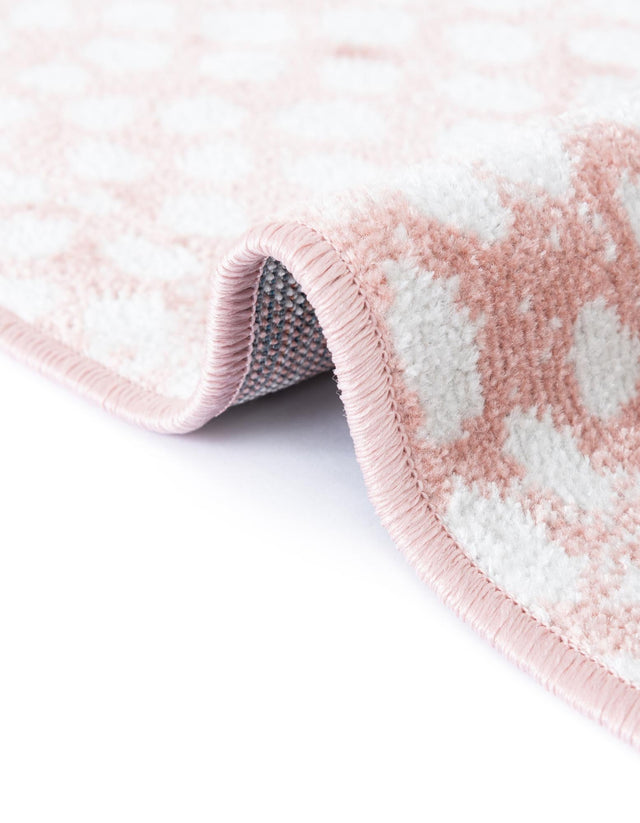 Washable Rose Pink 2' 7 x 12' Kamala Washable Runner Area Rug Easy to Clean Stain Resistant & Durable 100% Polyester Spill-Friendly Carpet for Sale at Rug Engine