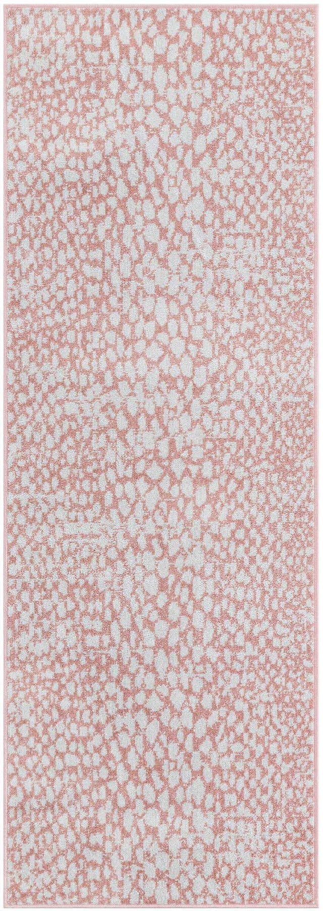 Washable Rose Pink 2' x 6' 1 Kamala Washable Runner Area Rug Easy to Clean Stain Resistant & Durable 100% Polyester Spill-Friendly Carpet for Sale at Rug Engine