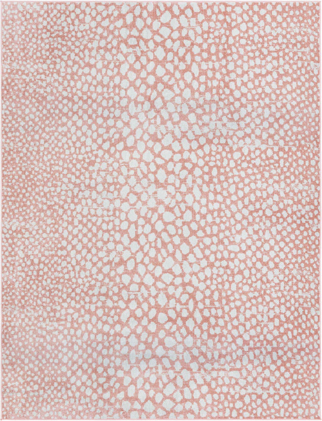 Washable Rose Pink 7' 10 x 10' Kamala Washable Rectangle Area Rug Easy to Clean Stain Resistant & Durable 100% Polyester Spill-Friendly Carpet for Sale at Rug Engine