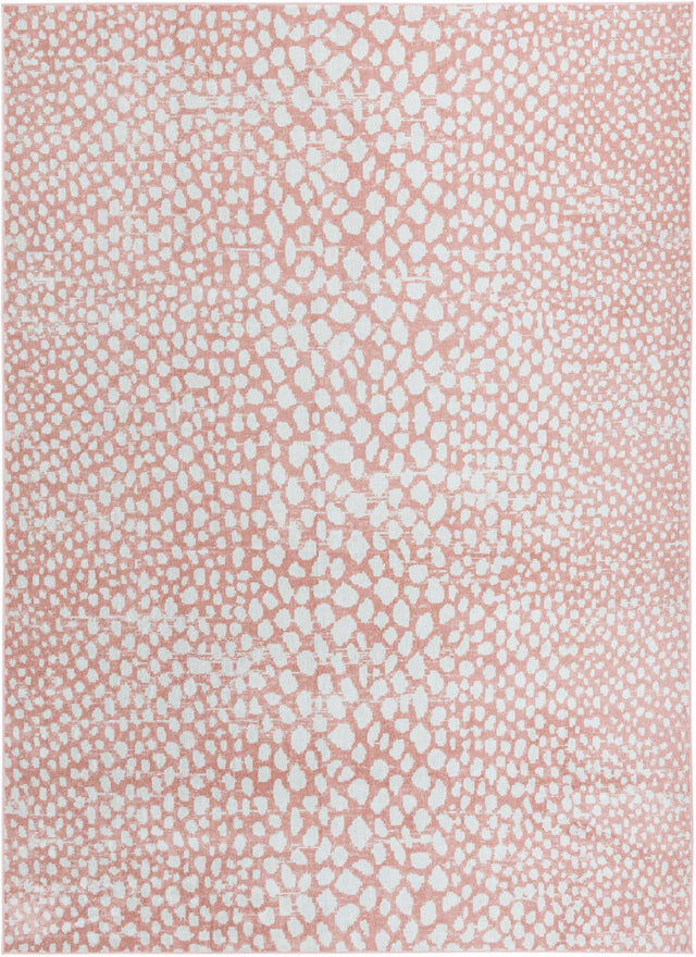 Washable Rose Pink 9' x 12' Kamala Washable Rectangle Area Rug Easy to Clean Stain Resistant & Durable 100% Polyester Spill-Friendly Carpet for Sale at Rug Engine