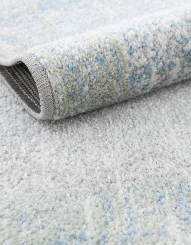 Washable Gray Green 3' 3 x 3' 3 Kamala Washable Round Area Rug Easy to Clean Stain Resistant & Durable 100% Polyester Spill-Friendly Carpet for Sale at Rug Engine