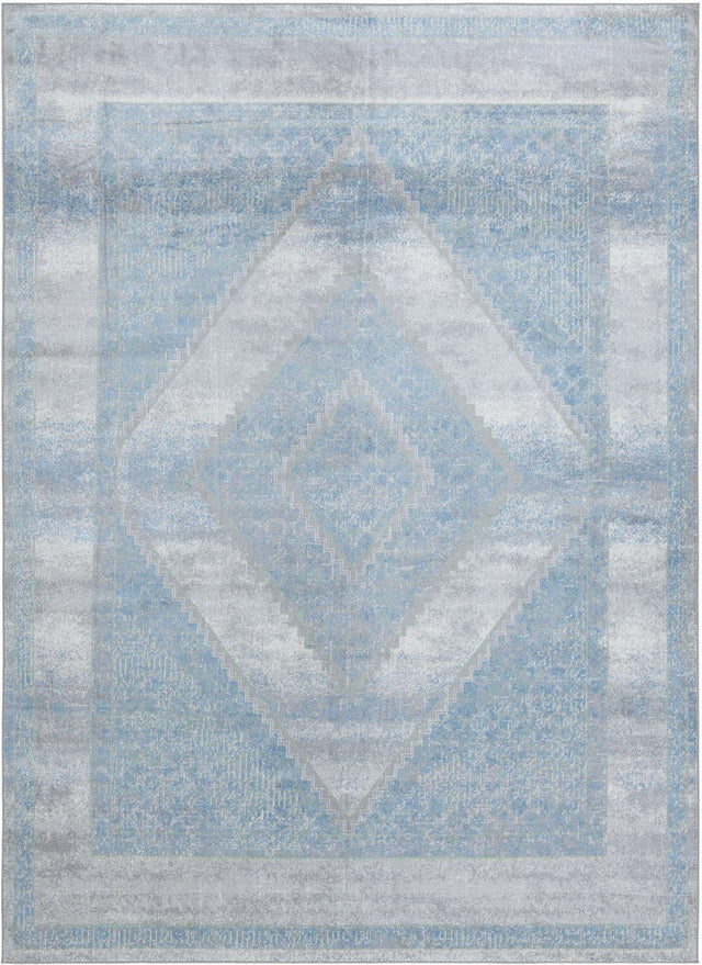 Washable Gray Green 9' x 12' Kamala Washable Rectangle Area Rug Easy to Clean Stain Resistant & Durable 100% Polyester Spill-Friendly Carpet for Sale at Rug Engine