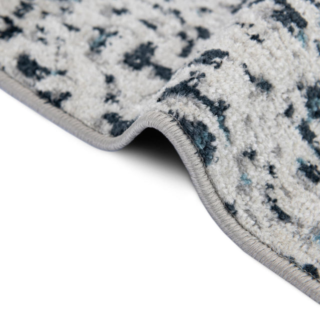 Washable Navy Blue 5' 3 x 5' 3 Kamala Washable Round Area Rug Easy to Clean Stain Resistant & Durable 100% Polyester Spill-Friendly Carpet for Sale at Rug Engine