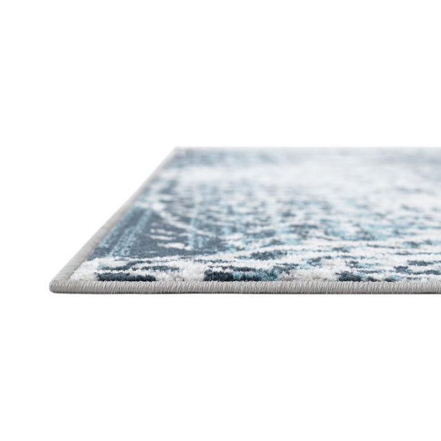 Washable Navy Blue 2' x 4' 1 Kamala Washable Runner Area Rug Easy to Clean Stain Resistant & Durable 100% Polyester Spill-Friendly Carpet for Sale at Rug Engine