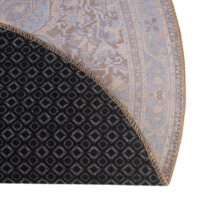 Washable Cream 2' x 3' 1 Timeless Oval Area Rug Easy to Clean Stain Resistant & Durable Traditional Classic Vintage Design Carpet for Sale at Rug Engine