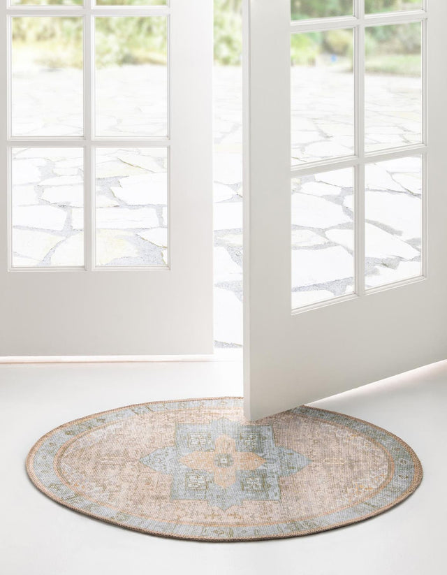 Washable Light Brown 2' x 3' 1 Timeless Oval Area Rug Easy to Clean Stain Resistant & Durable Traditional Classic Vintage Design Carpet for Sale at Rug Engine