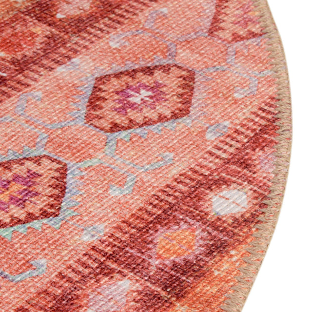 Washable Rust Red 2' x 3' 1 Timeless Oval Area Rug Easy to Clean Stain Resistant & Durable Traditional Classic Vintage Design Carpet for Sale at Rug Engine