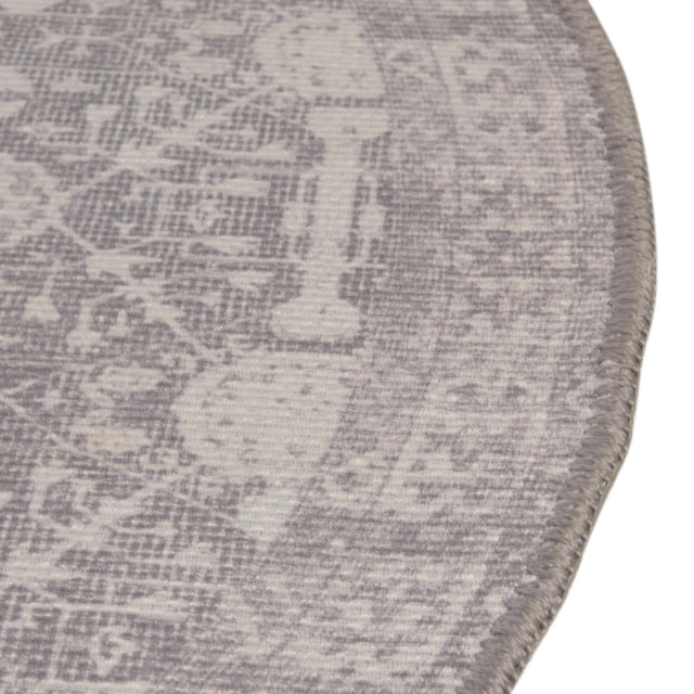Washable Gray 2' x 3' 1 Timeless Oval Area Rug Easy to Clean Stain Resistant & Durable Traditional Classic Vintage Design Carpet for Sale at Rug Engine
