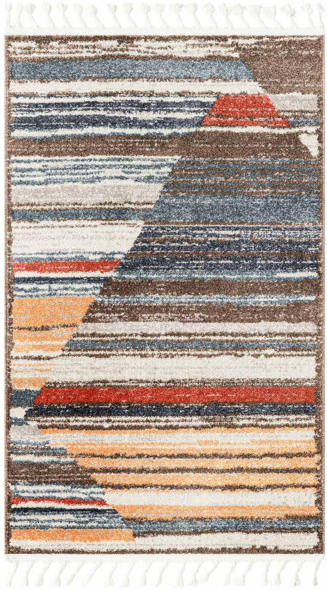 Multicolor 3' 3 x 5' 3 Aramis Rectangle Area Rug Polypropylene With Cotton Backing Easy Clean Living Room Bedroom Dining Office Carpet for Sale at Rug Engine
