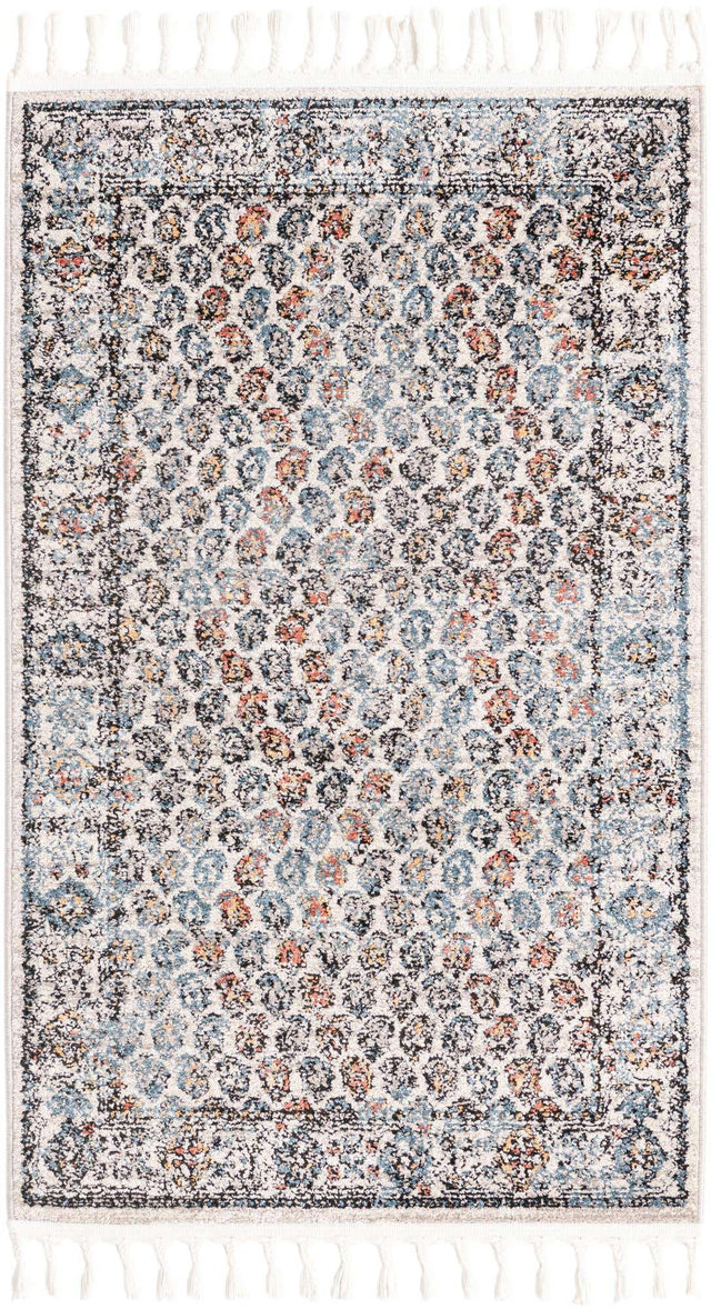 Multicolor 3' 3 x 5' 3 Aramis Rectangle Area Rug Polypropylene With Cotton Backing Easy Clean Living Room Bedroom Dining Office Carpet for Sale at Rug Engine