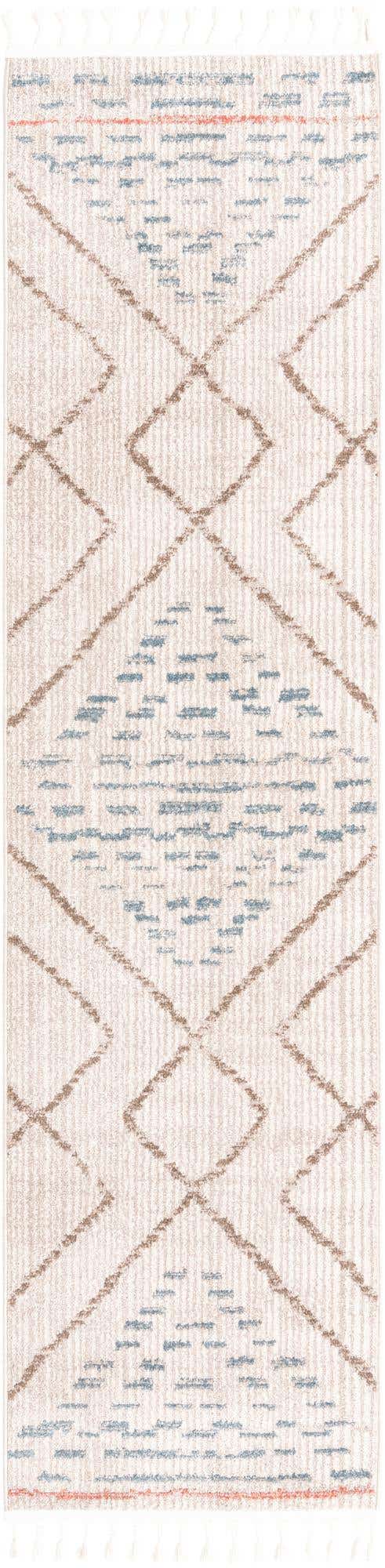Ivory 2' 7 x 10' Aramis Runner Area Rug Polypropylene With Cotton Backing Easy Clean Living Room Bedroom Dining Office Carpet for Sale at Rug Engine