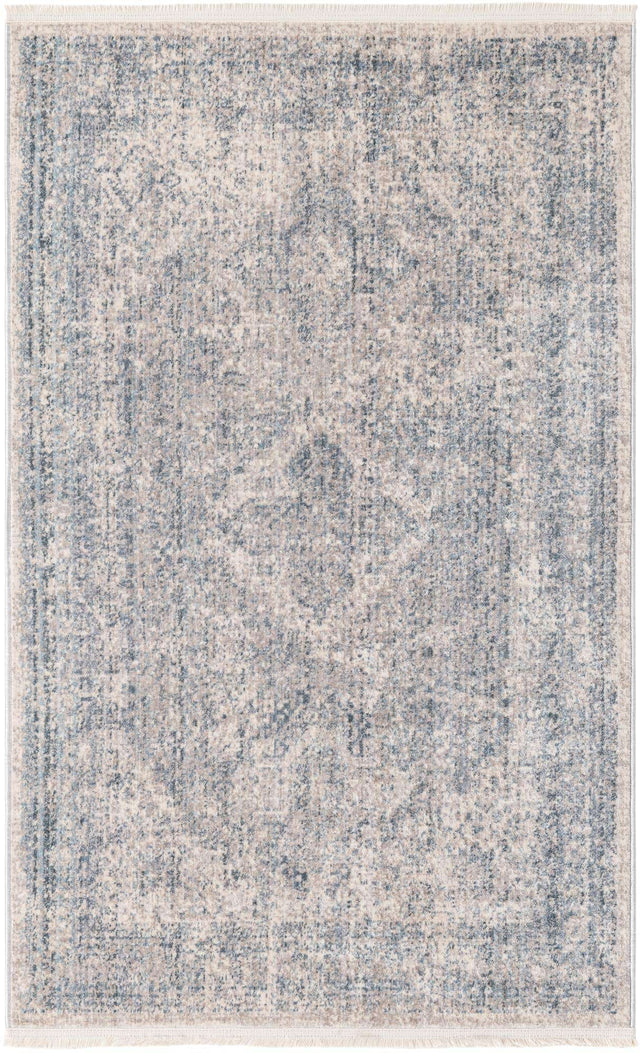 Gray 3' 3 x 5' 3 Noble Rectangle Area Rug 100% Polyester Traditional Distressed Classic Contemporary Carpet for Home Decor for Sale at Rug Engine