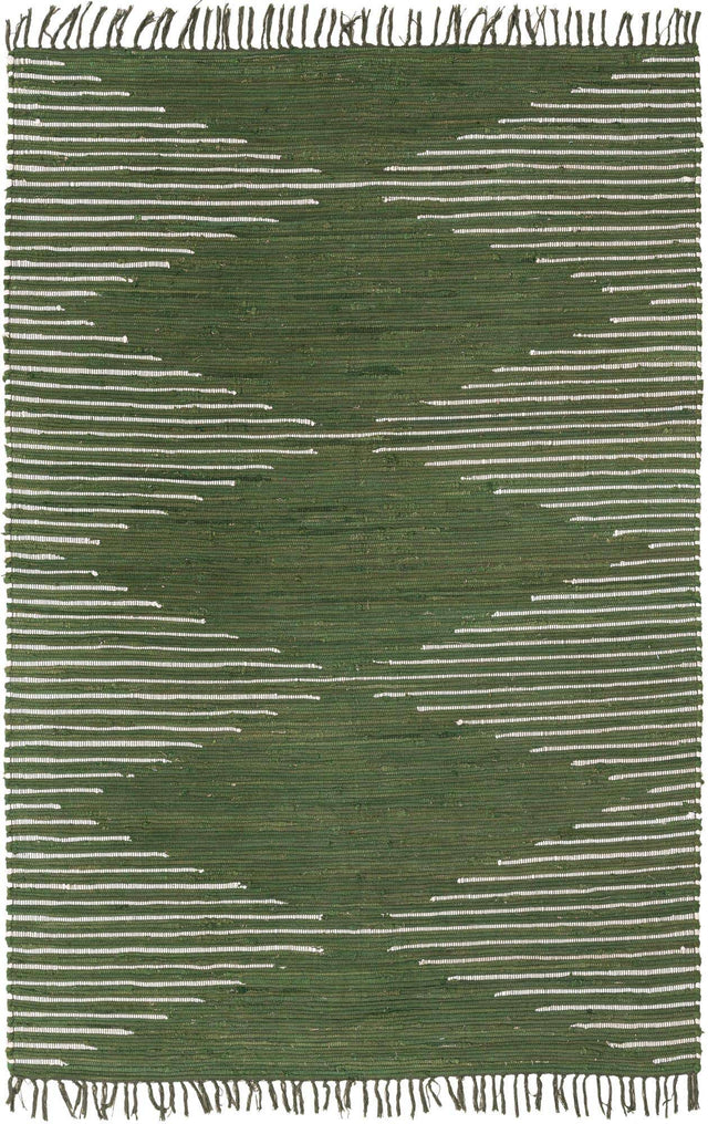 Green 6' 1 x 9' Chindi Cotton Rectangle Area Rug Interior Design Home Decor Carpet Mat for Sale at Rug Engine