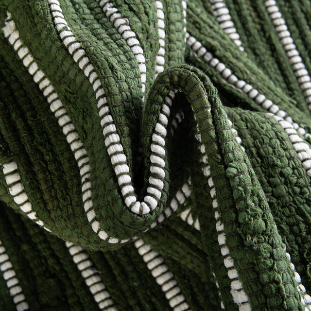 Green 7' 1 x 7' 1 Chindi Cotton Square Area Rug Interior Design Home Decor Carpet Mat for Sale at Rug Engine