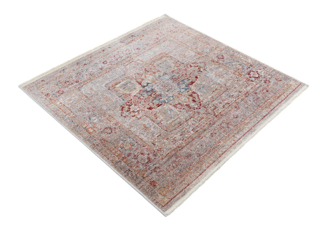 Multicolor 3' 3 x 3' 3 Noble Square Area Rug 100% Polyester Traditional Distressed Classic Contemporary Carpet for Home Decor for Sale at Rug Engine