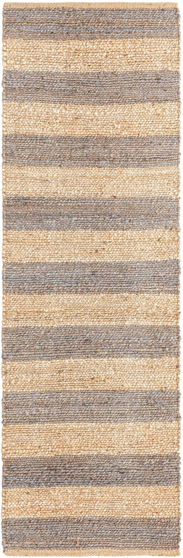 Gray Ivory 2' 2 x 6' 1 Braided Jute Runner Area Rug 100% Jute Hand Braided Natural Eco-Friendly Boho Style Carpet for Living Rooms Dining Office Space Dorms for Sale at Rug Engine