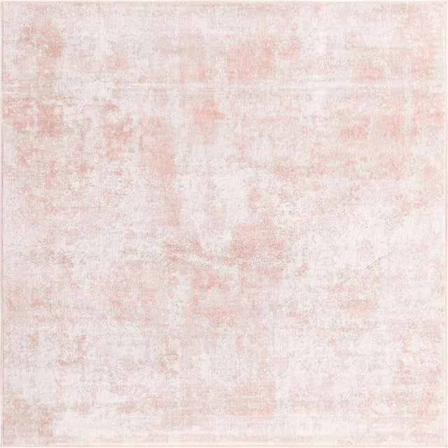 Carnation Pink 4' 1 x 4' 1 Eos Square Area Rug 100% Polypropylene Stain Resistant Carpet With Cotton Backing Marbled Design for Living, Dining Room, Office for Sale at Rug Engine