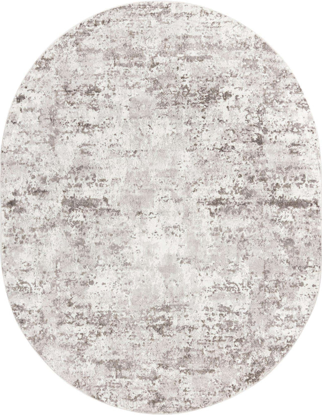 Stone Gray 5' 3 x 8' Eos Oval Area Rug 100% Polypropylene Stain Resistant Carpet With Cotton Backing Marbled Design for Living, Dining Room, Office for Sale at Rug Engine