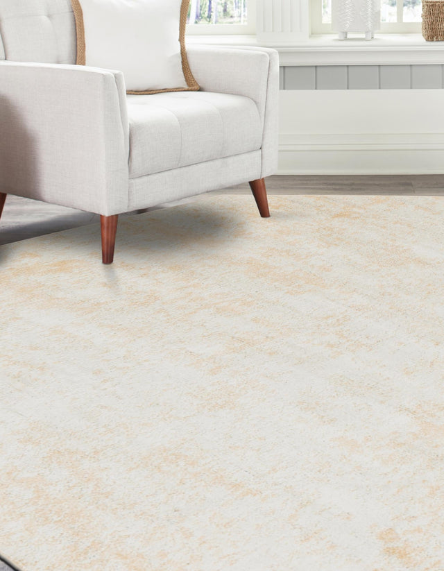 Sand 7' 1 x 7' 1 Eos Octagon Area Rug 100% Polypropylene Stain Resistant Carpet With Cotton Backing Marbled Design for Living, Dining Room, Office for Sale at Rug Engine