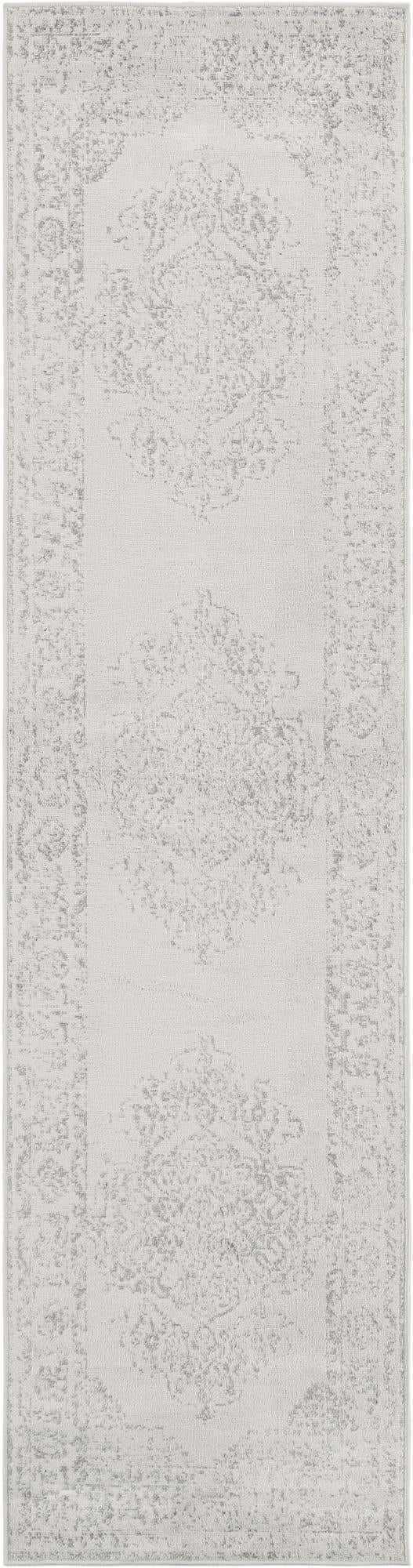 Ivory 2' 7 x 10' Oxford Runner Area Rug Traditional Design 100% Polypropylene Carpet for Living Room, Bedrooms, Dining, Office for Sale at Rug Engine