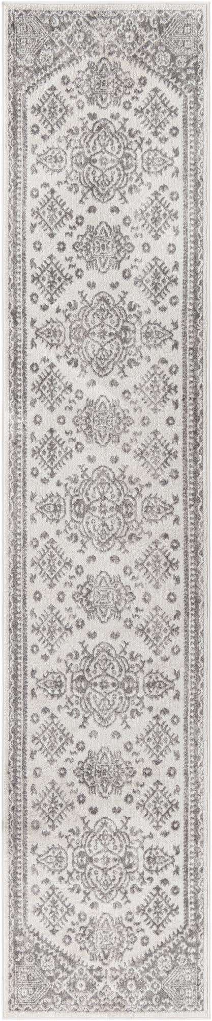 Cream 2' 7 x 13' 1 Oxford Runner Area Rug Traditional Design 100% Polypropylene Carpet for Living Room, Bedrooms, Dining, Office for Sale at Rug Engine