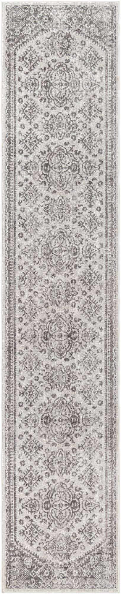 Cream 2' 7 x 14' 1 Oxford Runner Area Rug Traditional Design 100% Polypropylene Carpet for Living Room, Bedrooms, Dining, Office for Sale at Rug Engine
