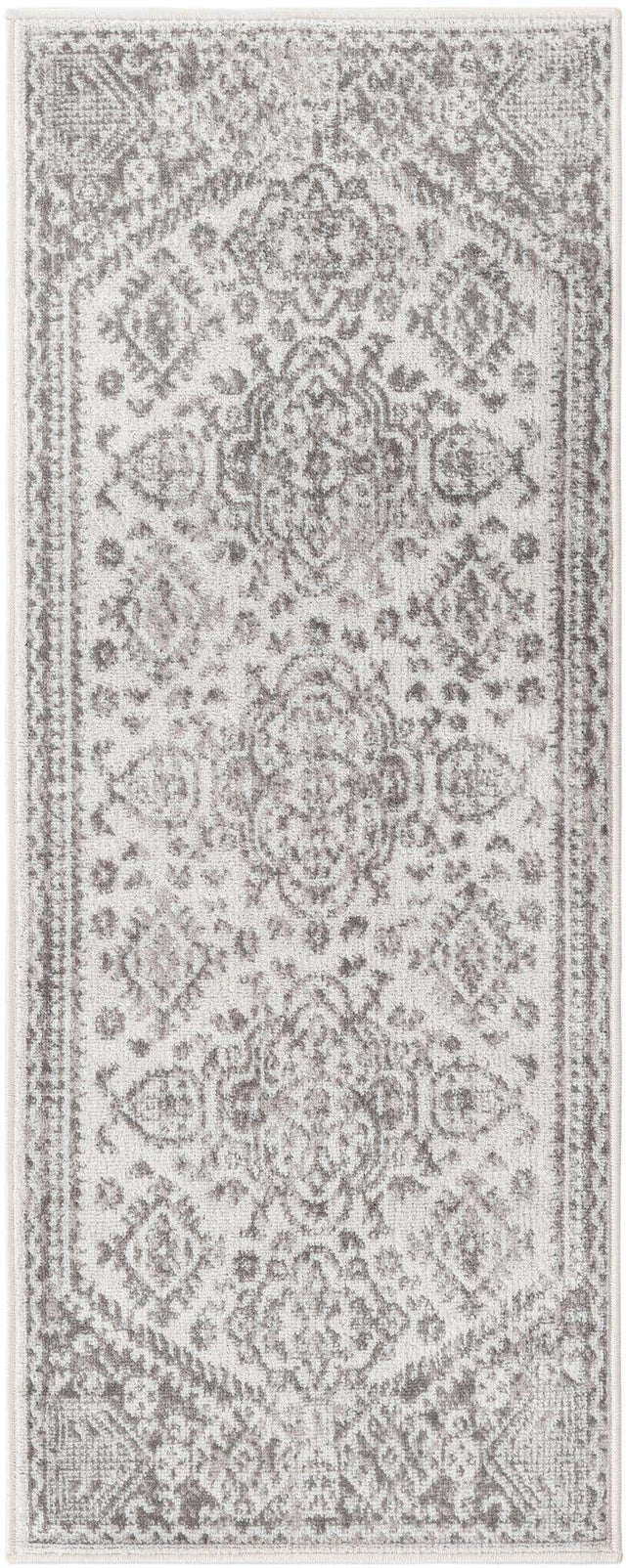 Cream 2' x 5' 3 Oxford Runner Area Rug Traditional Design 100% Polypropylene Carpet for Living Room, Bedrooms, Dining, Office for Sale at Rug Engine