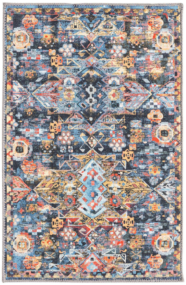 Washable Multicolor 2' x 3' Timeless Rectangle Area Rug Easy to Clean Stain Resistant & Durable Traditional Classic Vintage Design Carpet for Sale at Rug Engine