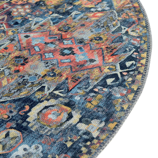 Washable Multicolor 5' x 8' Timeless Oval Area Rug Easy to Clean Stain Resistant & Durable Traditional Classic Vintage Design Carpet for Sale at Rug Engine