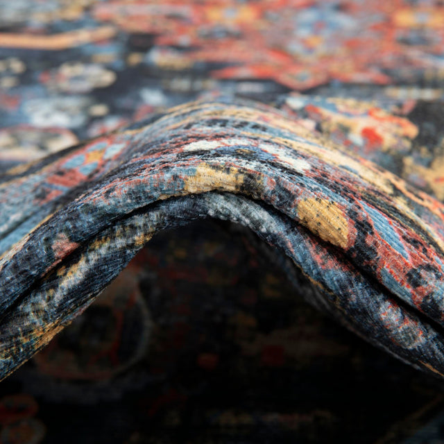 Washable Multicolor 2' x 6' Timeless Runner Area Rug Easy to Clean Stain Resistant & Durable