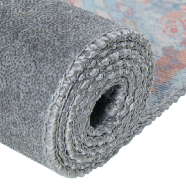 Washable Blue 3' 6 x 5' 6 Timeless Rectangle Area Rug Easy to Clean Stain Resistant & Durable Traditional Classic Vintage Design Carpet for Sale at Rug Engine