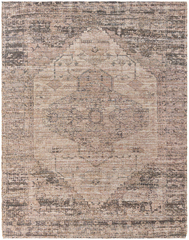 Natural 7' 10 x 10' Chenille Jute Rectangle Area Rug Vintage Distressed Boho All Natural Eco-Friendly Sustainable Carpet for Living Dining Office Dorm Rooms for Sale at Rug Engine