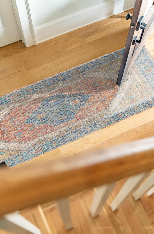 Orange Yellow 2' 2 x 8' Chenille Jute Runner Area Rug Vintage Distressed Boho All Natural Eco-Friendly Sustainable Carpet for Living Dining Office Dorm Rooms for Sale at Rug Engine