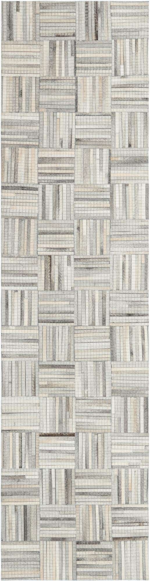 Authentic Luxury Light Brown Ivory 2' 2 x 8' Cowhide Leather Runner Area Rug Modern Interior Design 100% Real Natural Cowhide Carpet for Designer Home Decor for Sale at Rug Engine