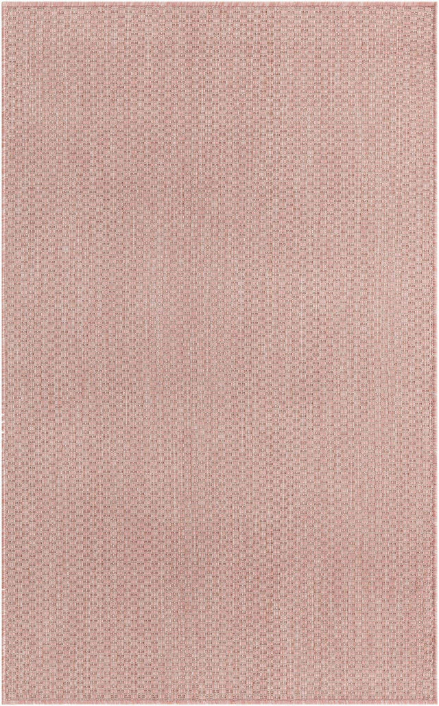 Whisper Pink 3' 1 x 5' 3 Outdoor Solid Rectangle Area Rug Weather Resistant for Patio, Deck, Terrace, Balcony, Porch 100% Polypropylene Minimalist Waterproof Carpet for Sale at Rug Engine