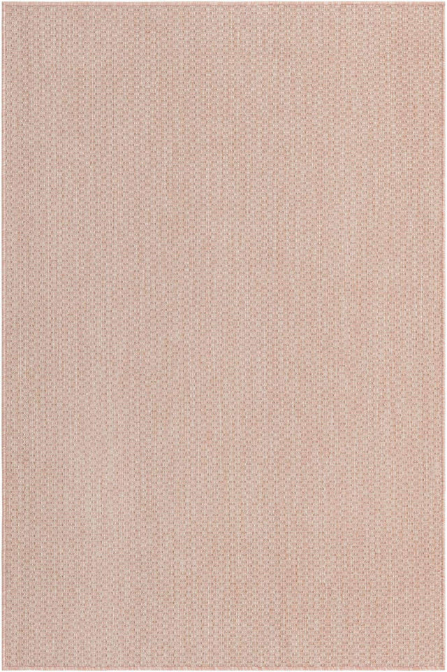 Whisper Pink 4' 1 x 6' 1 Outdoor Solid Rectangle Area Rug Weather Resistant for Patio, Deck, Terrace, Balcony, Porch 100% Polypropylene Minimalist Waterproof Carpet for Sale at Rug Engine