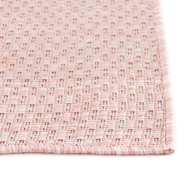 Whisper Pink 4' 1 x 6' 1 Outdoor Solid Rectangle Area Rug Weather Resistant for Patio, Deck, Terrace, Balcony, Porch 100% Polypropylene Minimalist Waterproof Carpet for Sale at Rug Engine