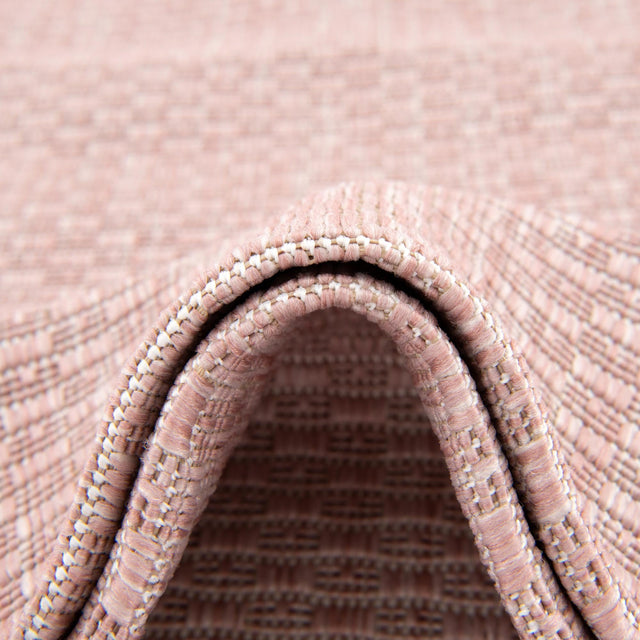 Whisper Pink 2' 7 x 12' Outdoor Solid Runner Area Rug Weather Resistant for Patio, Deck, Terrace, Balcony, Porch 100% Polypropylene Minimalist Waterproof Carpet for Sale at Rug Engine