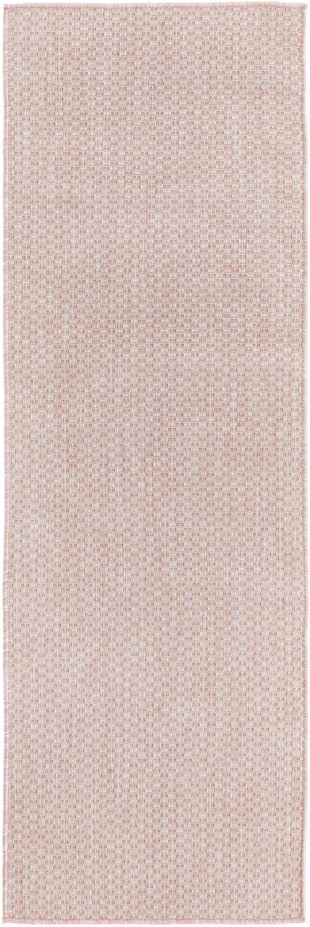 Whisper Pink 2' x 6' 1 Outdoor Solid Runner Area Rug Weather Resistant for Patio, Deck, Terrace, Balcony, Porch 100% Polypropylene Minimalist Waterproof Carpet for Sale at Rug Engine