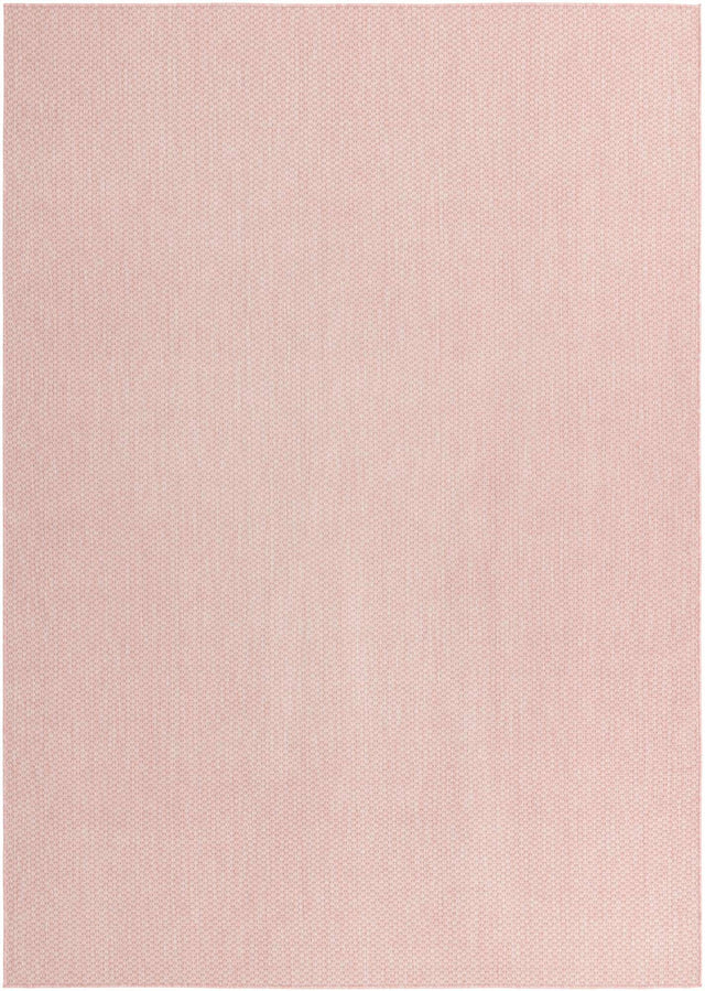 Whisper Pink 7' 10 x 11' Outdoor Solid Rectangle Area Rug Weather Resistant for Patio, Deck, Terrace, Balcony, Porch 100% Polypropylene Minimalist Waterproof Carpet for Sale at Rug Engine