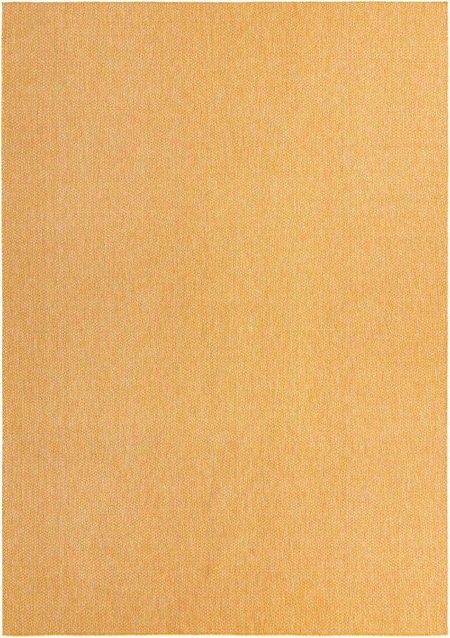 Corn Harvest Yellow 10' x 14' 1 Outdoor Solid Rectangle Area Rug Weather Resistant for Patio, Deck, Terrace, Balcony, Porch 100% Polypropylene Minimalist Waterproof Carpet for Sale at Rug Engine
