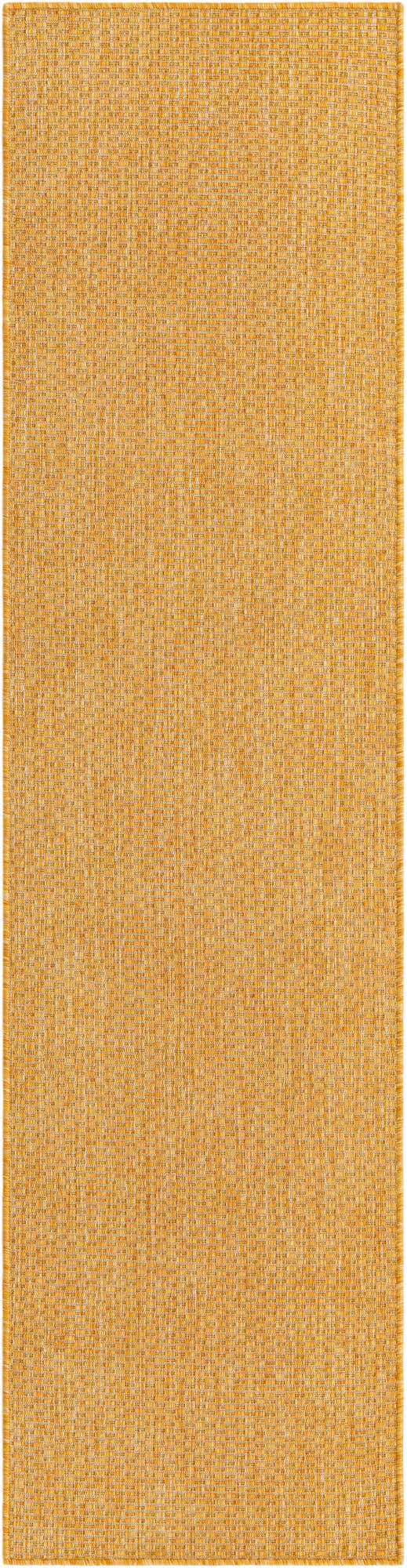 Corn Harvest Yellow 2' x 8' Outdoor Solid Runner Area Rug Weather Resistant for Patio, Deck, Terrace, Balcony, Porch 100% Polypropylene Minimalist Waterproof Carpet for Sale at Rug Engine
