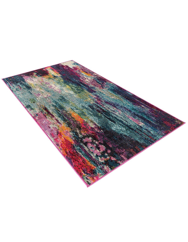 Multicolor 3' 3 x 5' 3 Chromatic Rectangle Area Rug 100% Polypropylene With Cotton Backing Abstract Modern Colorful Carpet Mat for Home Decor & Interior Design for Sale at Rug Engine
